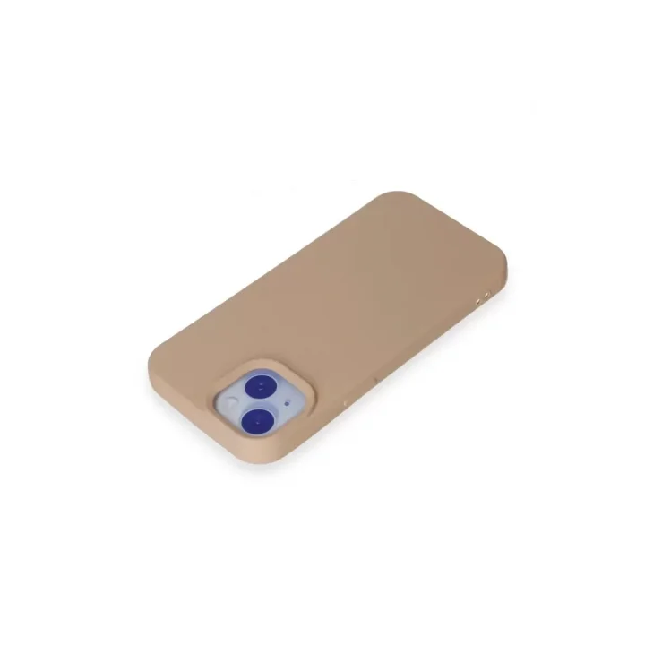 Mey İthalat®   iPhone 15 Kılıf Nano içi Kadife Silikon - Pudra