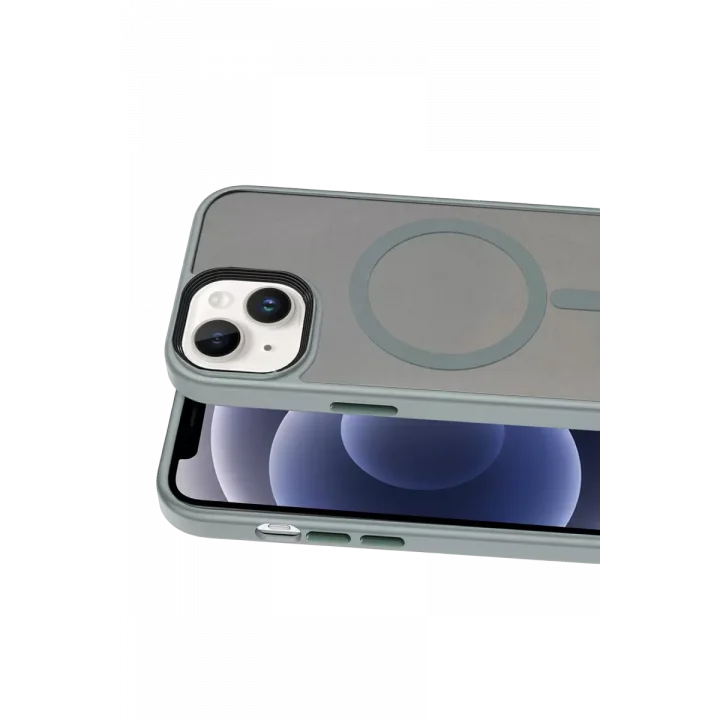 Mey İthalat®   iPhone 15 Megane Magsafe Kapak - Titan Gri