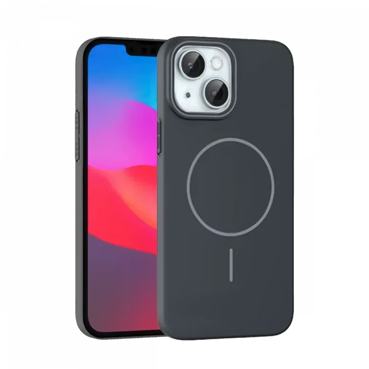 Mey İthalat®   iPhone 15 Plus Broş Magsafe Kapak - Füme