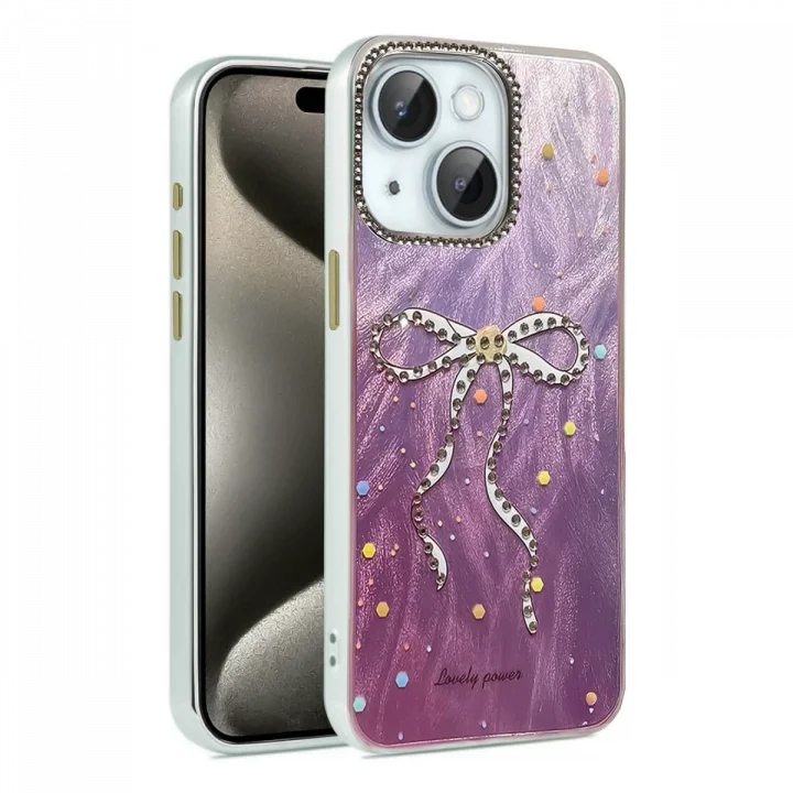 Mey İthalat®   iPhone 15 Plus Kılıf Blade Aynalı Desenli Kapak - Desen 1