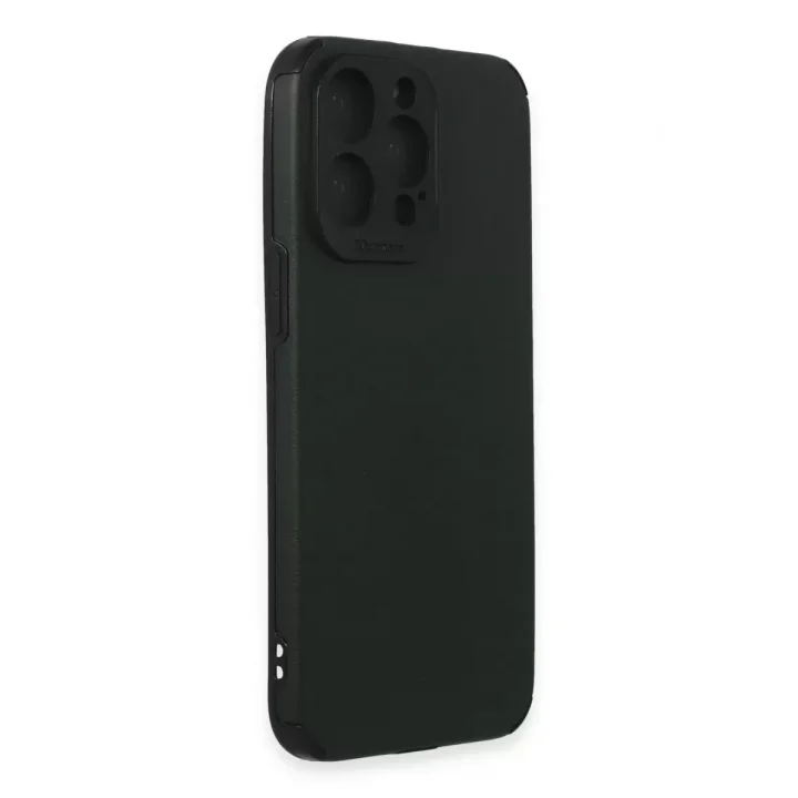 Mey İthalat®   iPhone 15 Pro Max Kılıf Loop Deri Silikon - Yeşil