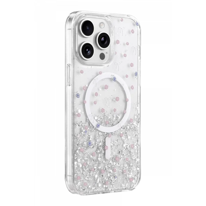 Mey İthalat®   iPhone 15 Pro Max Misk Simli Magsafe Kapak - Desen 1