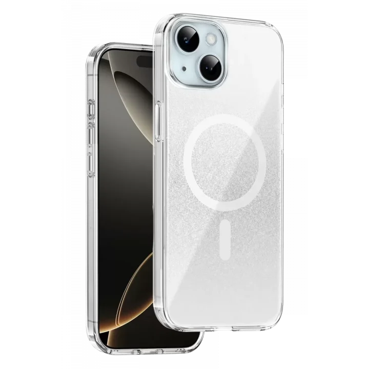 Mey İthalat®   iPhone 15 Sora Simli Magsafe Kapak - Beyaz