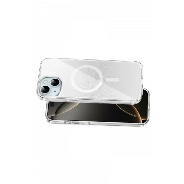 Mey İthalat®   iPhone 15 Sora Simli Magsafe Kapak - Beyaz