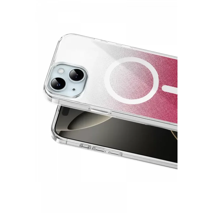 Mey İthalat®   iPhone 15 Sora Simli Magsafe Kapak - Kırmızı