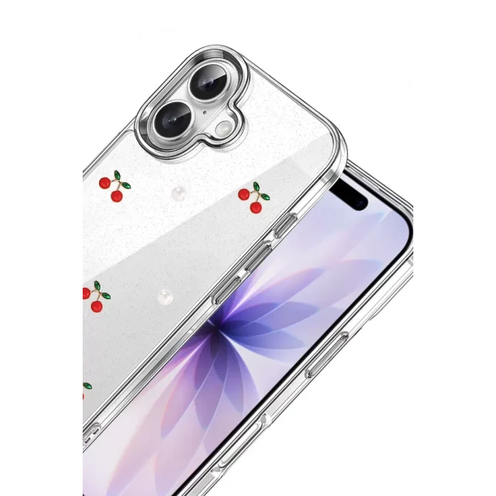 Mey İthalat®   iPhone 16 Fiyonk Desenli Kapak - Desen 9