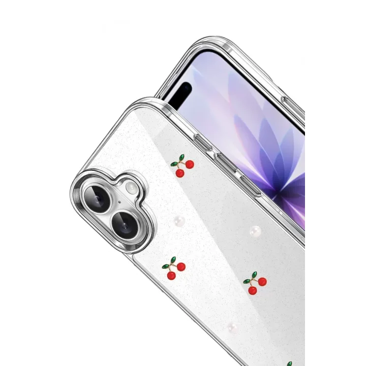 Mey İthalat®   iPhone 16 Fiyonk Desenli Kapak - Desen 9