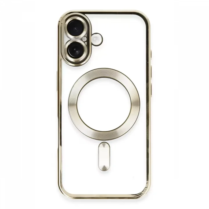 Mey İthalat®   iPhone 16 Kılıf Kross Magneticsafe Kapak - Gold
