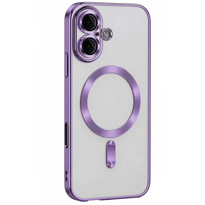 Mey İthalat®   iPhone 16 Kılıf Kross Magneticsafe Kapak - Mor