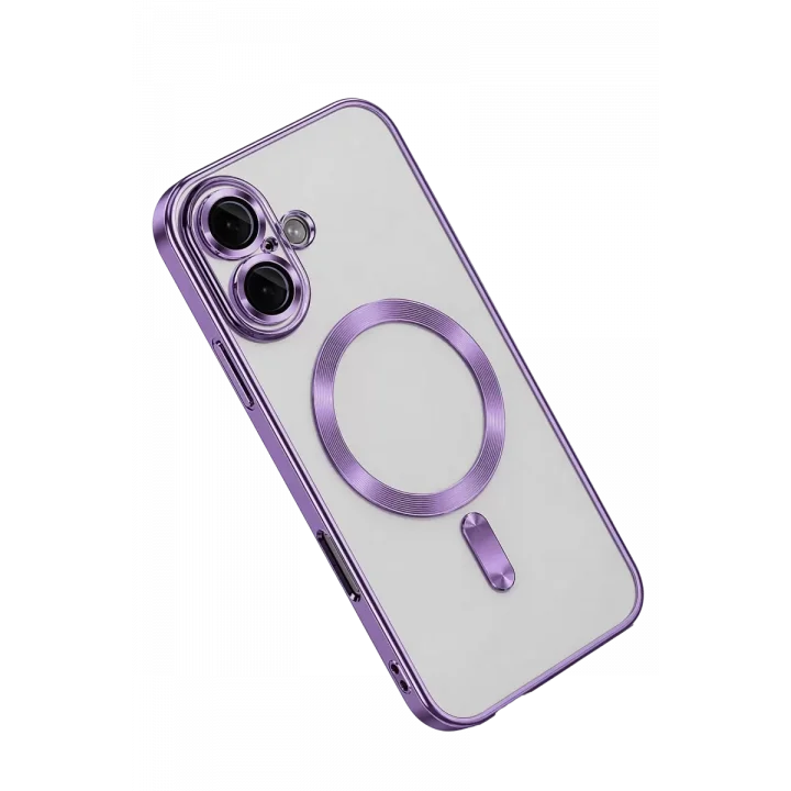 Mey İthalat®   iPhone 16 Kılıf Kross Magneticsafe Kapak - Mor