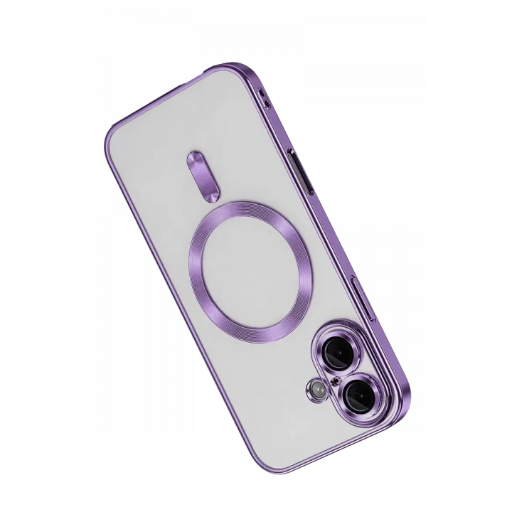 Mey İthalat®   iPhone 16 Kılıf Kross Magneticsafe Kapak - Mor