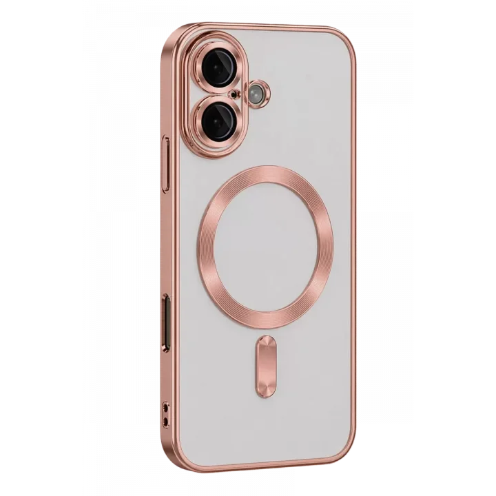 Mey İthalat®   iPhone 16 Kılıf Kross Magneticsafe Kapak - Rose