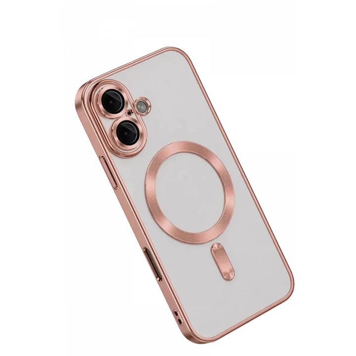 Mey İthalat®   iPhone 16 Kılıf Kross Magneticsafe Kapak - Rose