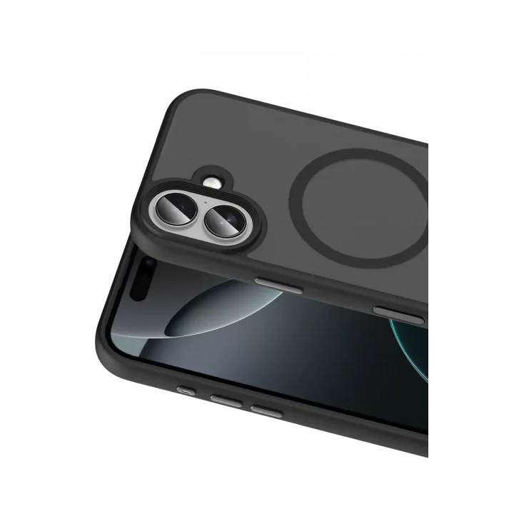 Mey İthalat®   iPhone 16 Megane Magsafe Kapak - Siyah