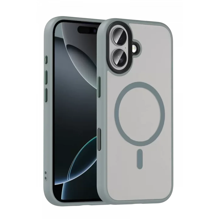Mey İthalat®   iPhone 16 Megane Magsafe Kapak - Titan Gri