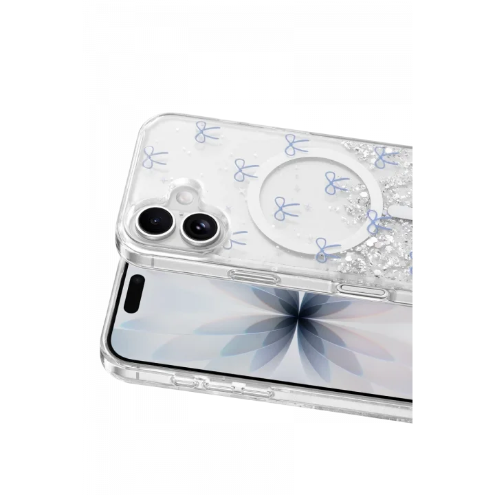 Mey İthalat®   iPhone 16 Misk Simli Magsafe Kapak - Desen 3