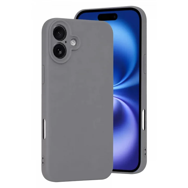 Mey İthalat®   iPhone 16 Plus Kılıf First Silikon - Gri