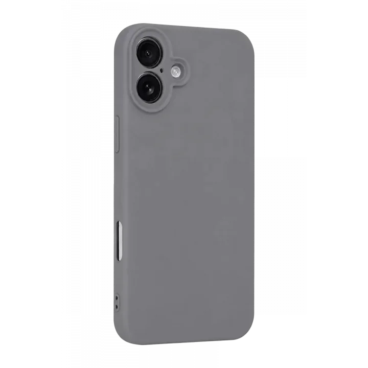 Mey İthalat®   iPhone 16 Plus Kılıf First Silikon - Gri