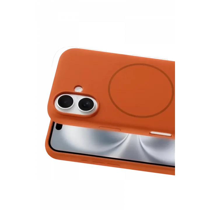 Mey İthalat®   iPhone 16 Plus Kılıf Jully Magsafe Kapak - Turuncu