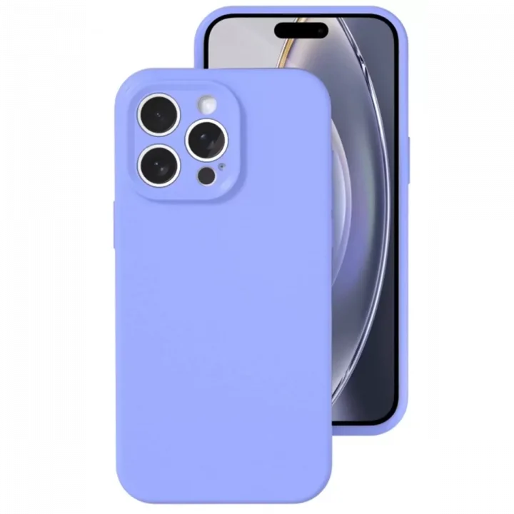 Mey İthalat®   iPhone 16 Pro Kılıf Nano içi Kadife Silikon - Lila