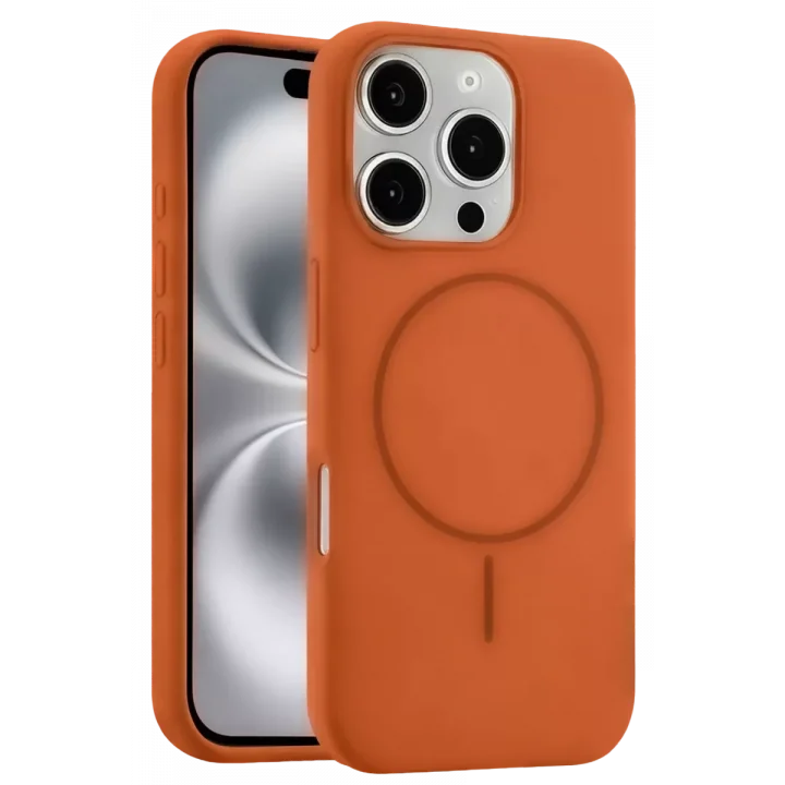 Mey İthalat®   iPhone 16 Pro Max Kılıf Jully Magsafe Kapak - Turuncu