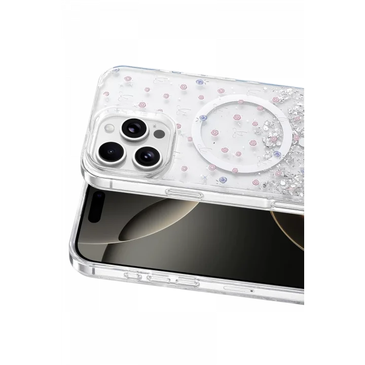 Mey İthalat®   iPhone 16 Pro Max Misk Simli Magsafe Kapak - Desen 1