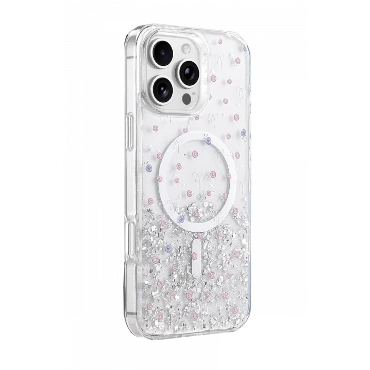 Mey İthalat®   iPhone 16 Pro Max Misk Simli Magsafe Kapak - Desen 1