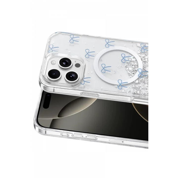 Mey İthalat®   iPhone 16 Pro Max Misk Simli Magsafe Kapak - Desen 3