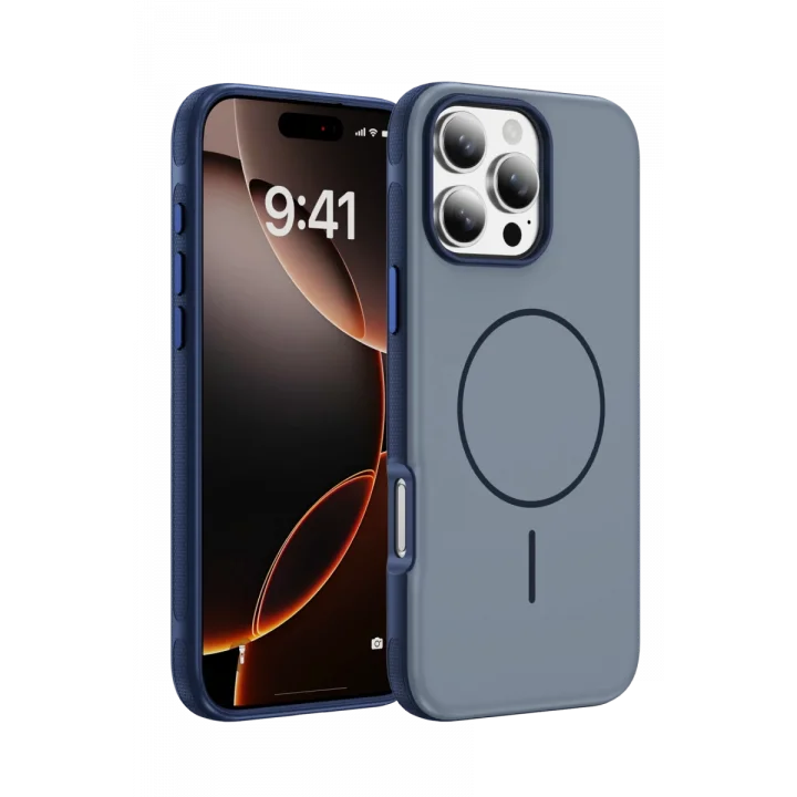Mey İthalat®   iPhone 16 Pro Max Neksa Magsafe Kapak - Lacivert