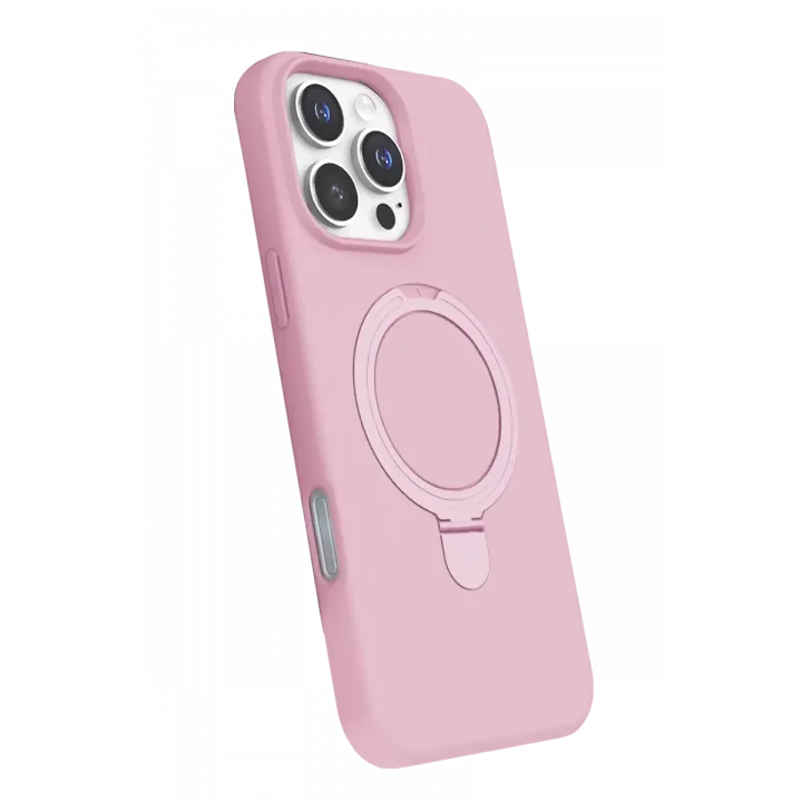 Mey İthalat®   iPhone 16 Pro Max Regal Magsafe Standlı Kapak - Açık Pembe