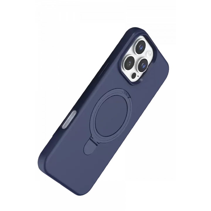 Mey İthalat®   iPhone 16 Pro Max Regal Magsafe Standlı Kapak - Lacivert