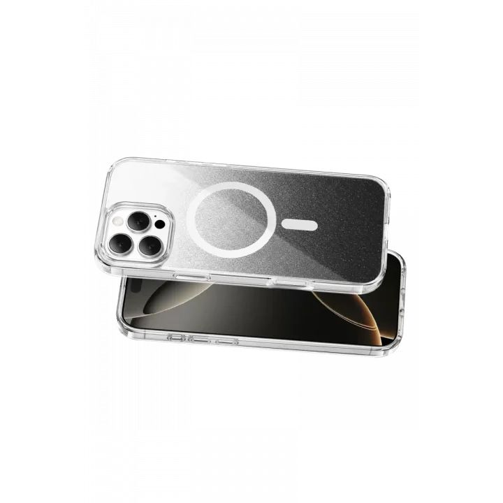 Mey İthalat®   iPhone 16 Pro Max Sora Simli Magsafe Kapak - Siyah