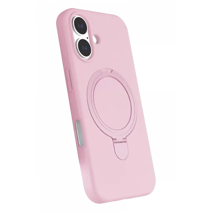Mey İthalat®   iPhone 16 Regal Magsafe Standlı Kapak - Açık Pembe