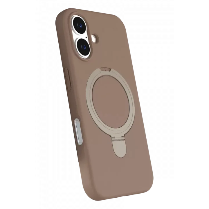 Mey İthalat®   iPhone 16 Regal Magsafe Standlı Kapak - Çöl Titanyum