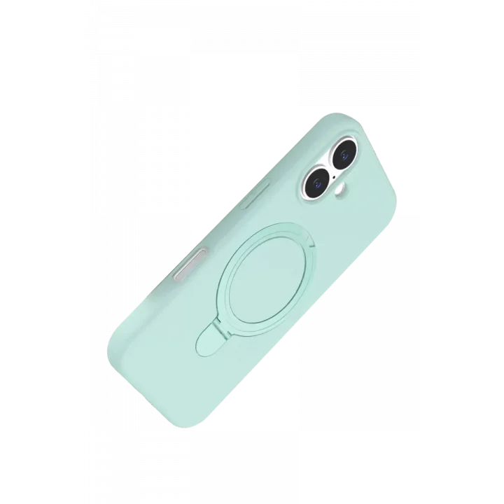 Mey İthalat®   iPhone 16 Regal Magsafe Standlı Kapak - Su Yeşili