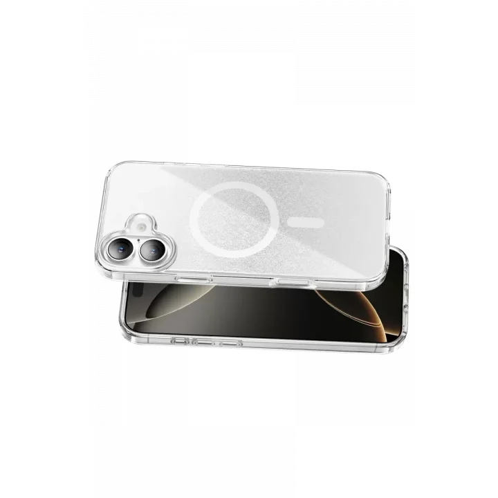 Mey İthalat®   iPhone 16 Sora Simli Magsafe Kapak - Beyaz