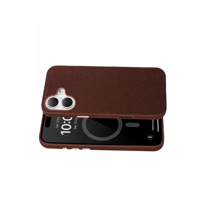 Mey İthalat®   iPhone 16 Vero Magsafe Kapak - Kahverengi