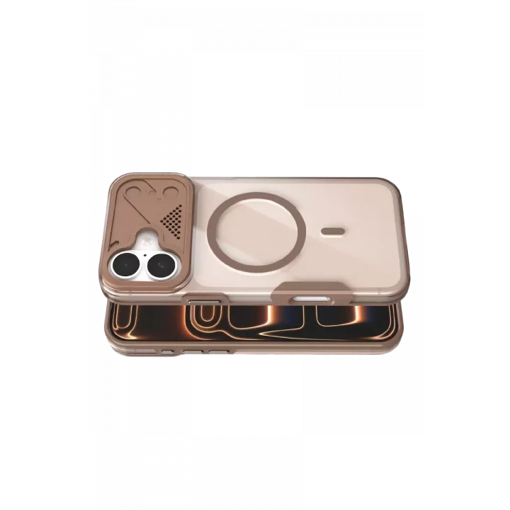 Mey İthalat®   iPhone 16 Zinko Magsafe Kapak - Çöl Titanyum