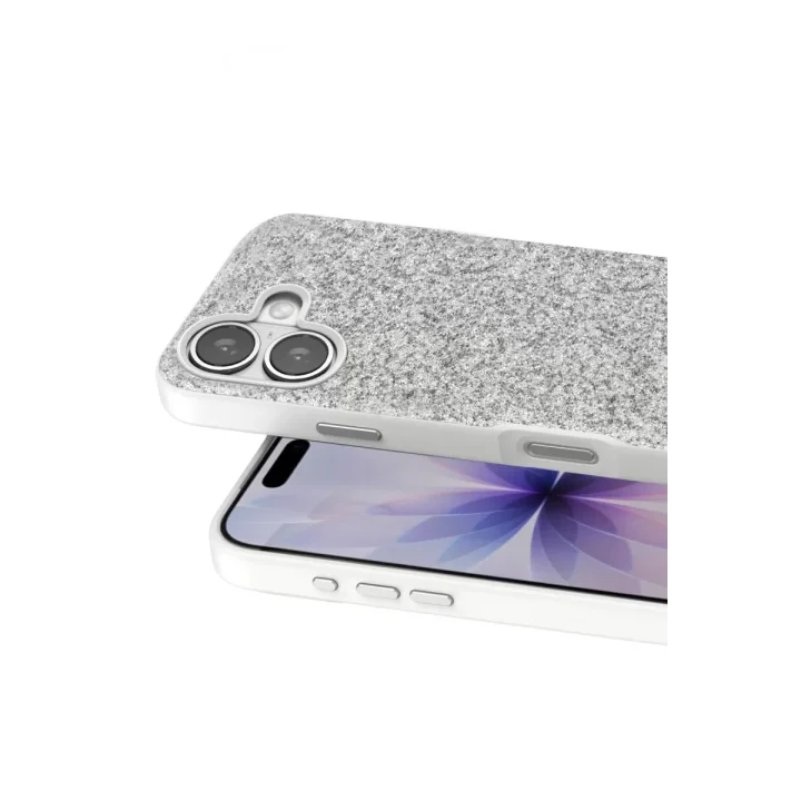 Mey İthalat®   iPhone 17 Bright Simli Kapak - Beyaz