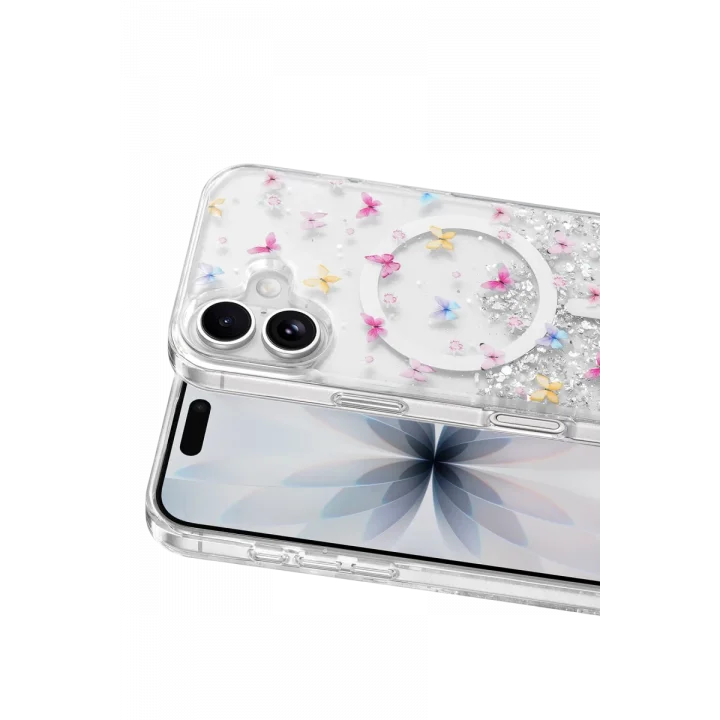 Mey İthalat®   iPhone 17 Misk Simli Magsafe Kapak - Desen 4
