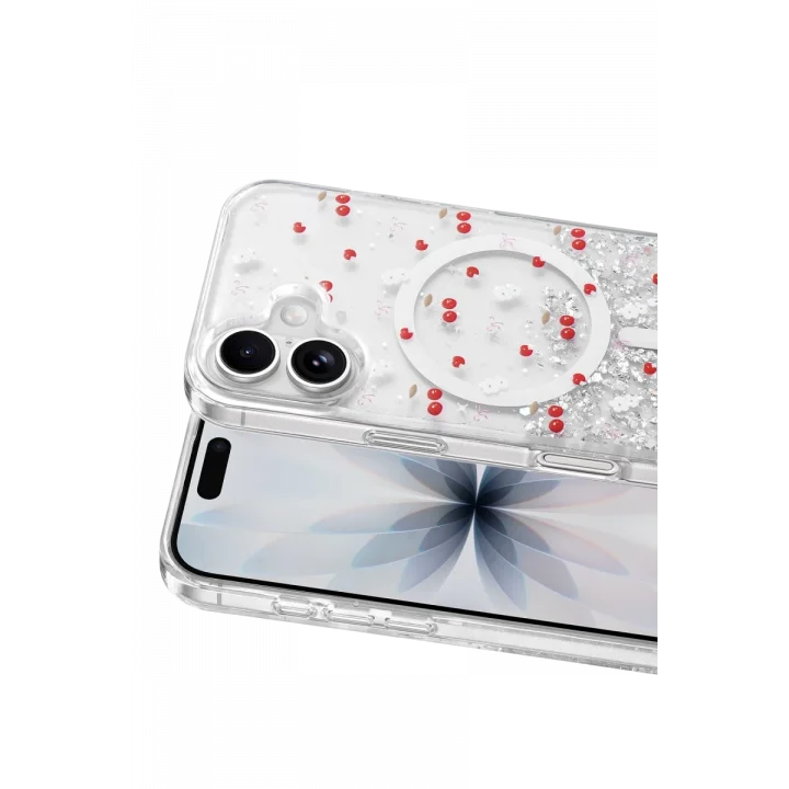 Mey İthalat®   iPhone 17 Misk Simli Magsafe Kapak - Desen 5
