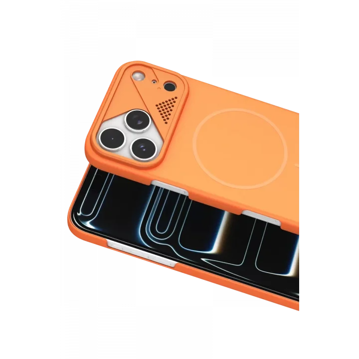 Mey İthalat®   iPhone 17 Pro Export Magsafe Kapak - Turuncu