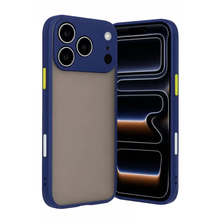 Mey İthalat®   iPhone 17 Pro Max Kılıf Montreal Silikon Kapak - Lacivert