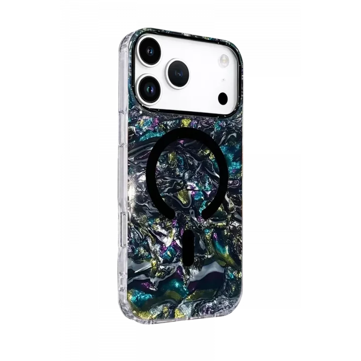 Mey İthalat®   iPhone 17 Pro Max Mila Dalgalı Magsafe Kapak - Lacivert