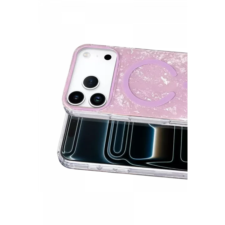 Mey İthalat®   iPhone 17 Pro Max Mila Dalgalı Magsafe Kapak - Lila