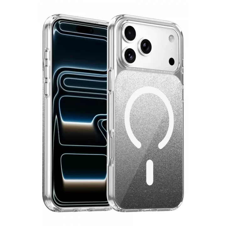 Mey İthalat®   iPhone 17 Pro Max Sora Simli Magsafe Kapak - Siyah