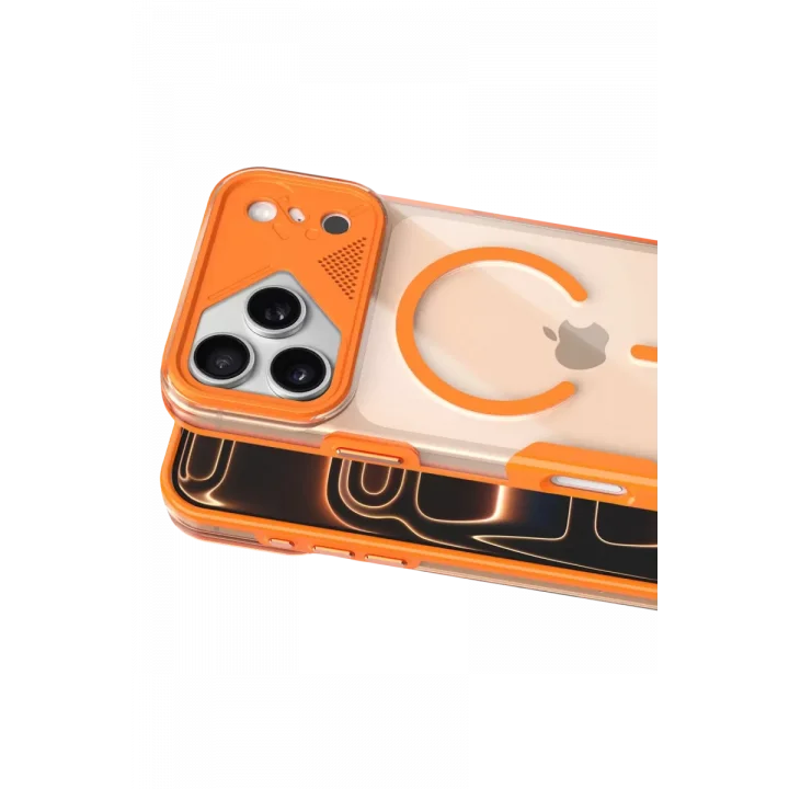 Mey İthalat®   iPhone 17 Pro Max Zinko Magsafe Kapak - Turuncu