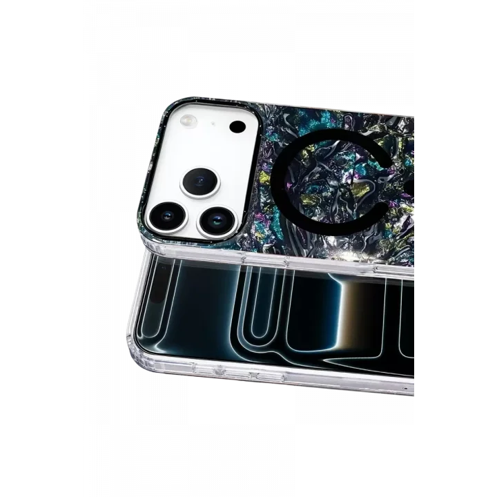 Mey İthalat®   iPhone 17 Pro Mila Dalgalı Magsafe Kapak - Lacivert