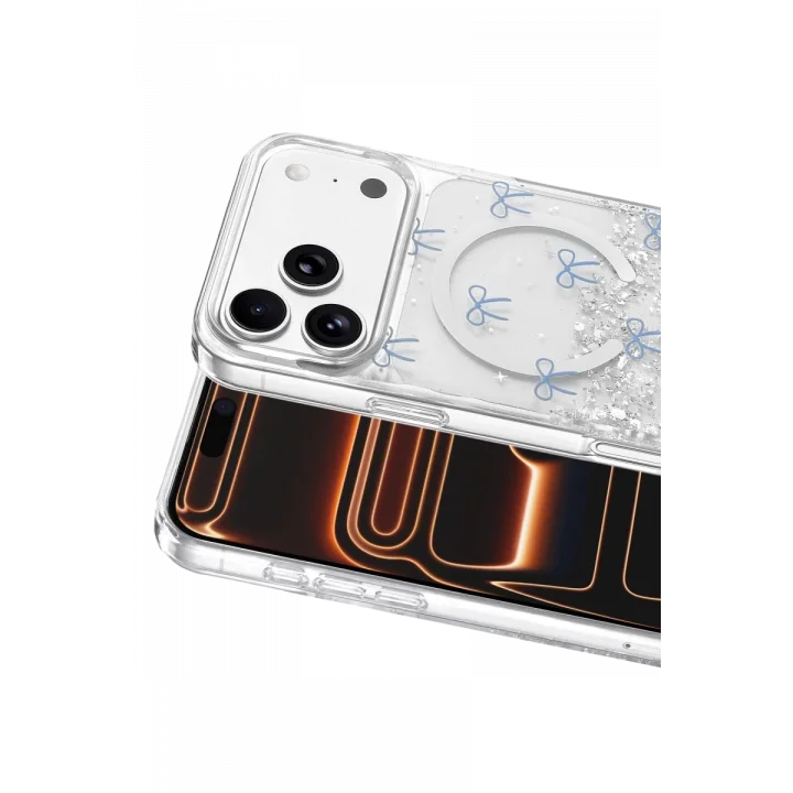 Mey İthalat®   iPhone 17 Pro Misk Simli Magsafe Kapak - Desen 3