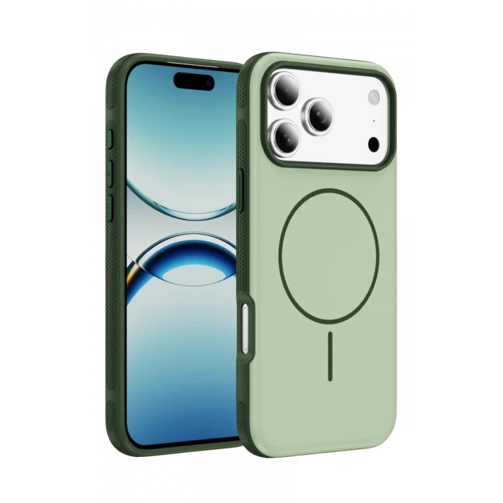 Mey İthalat®   iPhone 17 Pro Neksa Magsafe Kapak - Yeşil